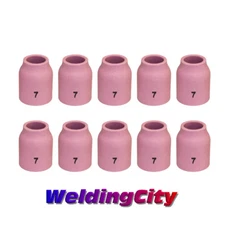 WeldingCity® 10-pk Ceramic Gas Lens Cup 53N61 #7 7/16" TIG Welding Torch 9/20 US