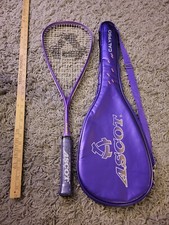      ASCOT CALYPSO PROFESSIONAL squash racquet RARE Graphite w/ Soft Case Purple