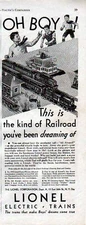 1931 LIONEL ELECTRIC TRAIN TOY MODEL RAILROAD POWER FREIGHT DEPOT AD 6417