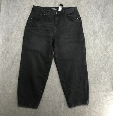 Time And Tru Jeans Womens Size 14 High Rise Black Whiskered