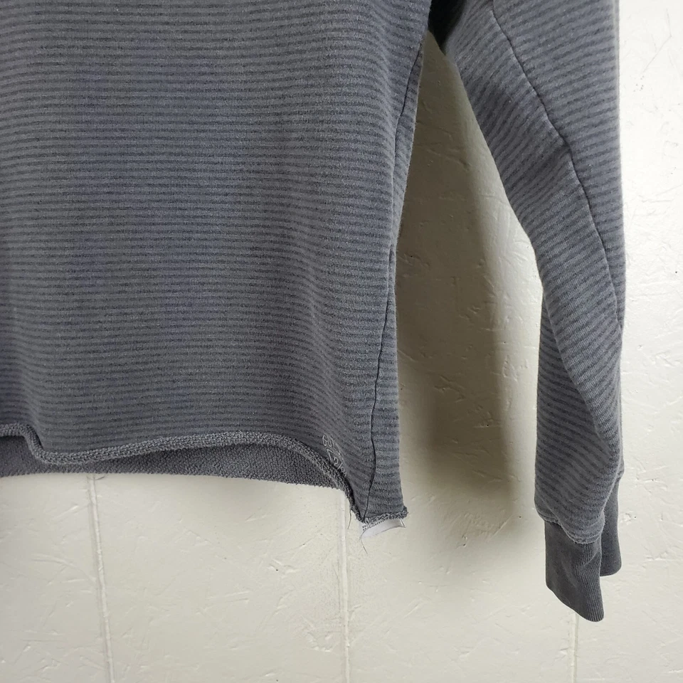 Guess Sudadera Mujer Grande Gris Rayas Cuello Redondo Manga Larga Logo Elastizada Foto 4 de 4