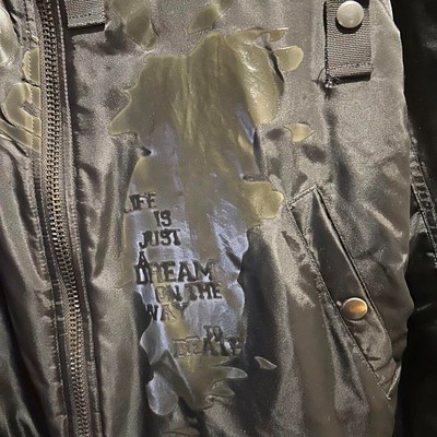 AVIREX Type MA-1 flight jacket Black Size L free shippping from JP