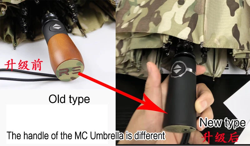 Tactical Nylon Waterproof Rainproof Sunshade Fold Umbrella Night Camouflage - Image 2 of 4