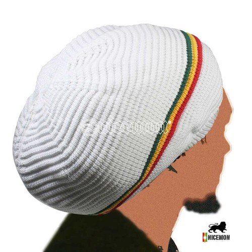 Cappello Berretto Rasta Dreadlocks Tam 100% Cotone Berretto Reggae Marley Giamaica M/L - Foto 54 di 65