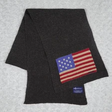 K424 POLO RALPH LAUREN Brown Wool Scarf Scarves Shawl 10.5" X 67"