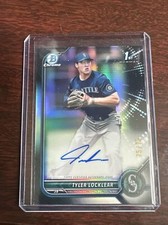 2022 Bowman Chrome Draft Tyler Locklear BLACK REFRACTOR AUTO /75