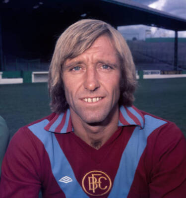 Keith Newton of Burnley at Turf Moor in Burnley England 1975 Old Photo