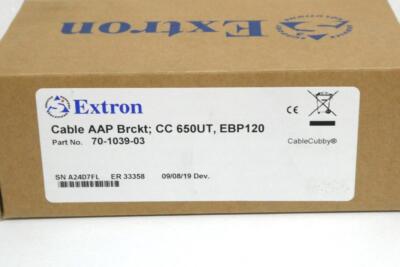 New Extron Cable AAP Brckt; CC 650UT, EBP120 Part No. 70-1039-03