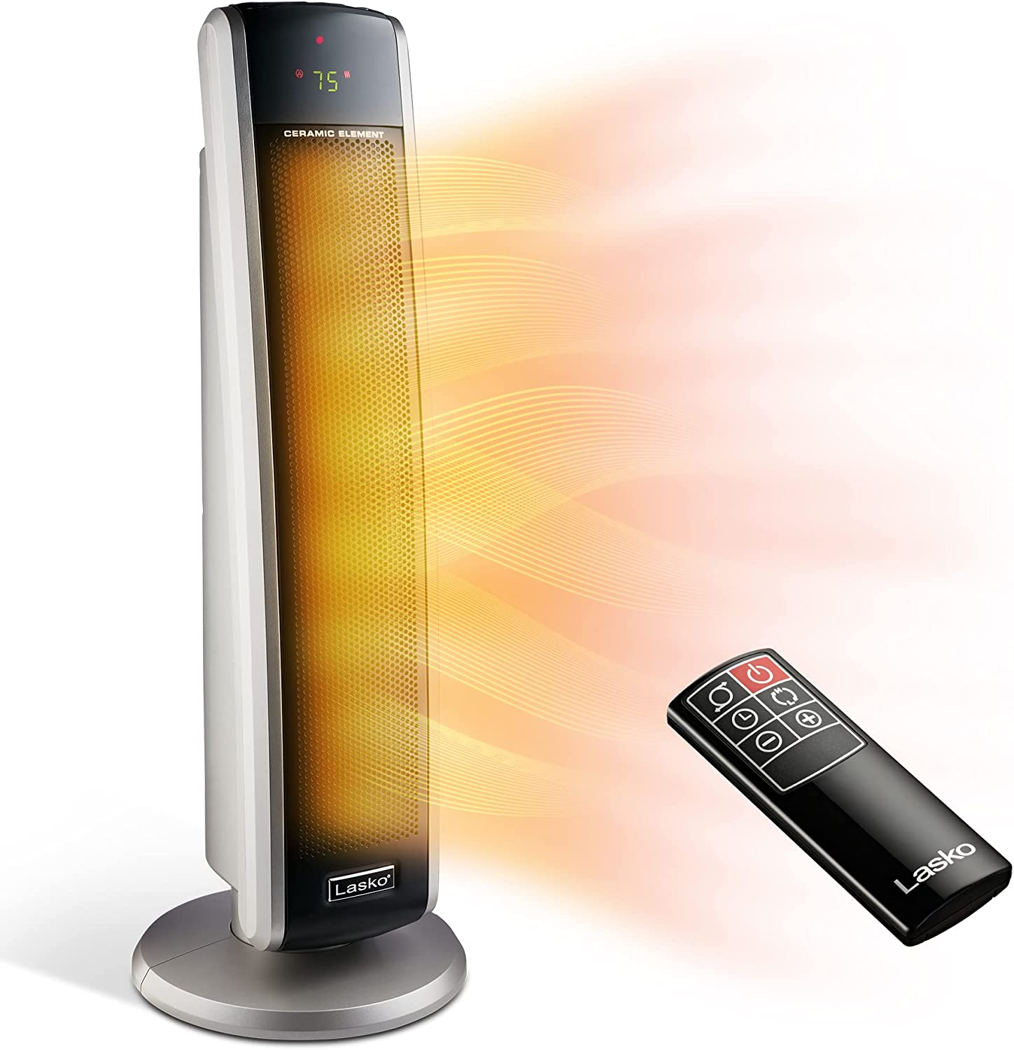 Oscillating Digital Ceramic Tower Heater for Large Rooms, with Adjustable Thermo