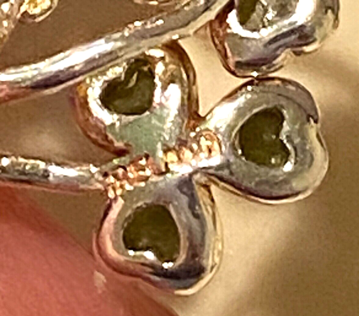 Sterling Silver Tree with Connemara Marble 3 Leaf Clovers J.C. Walsh & Sons NEW