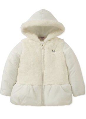 JUICY COUTURE 白 フード付きパーカー M JUICY COUTURE(ジューシークチュール) 白 ブークレ ジップアップ