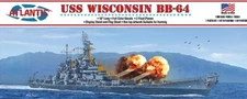 USS Wisconsin BB-64 Battleship 1/665 scale plastic kit Atlantis Models