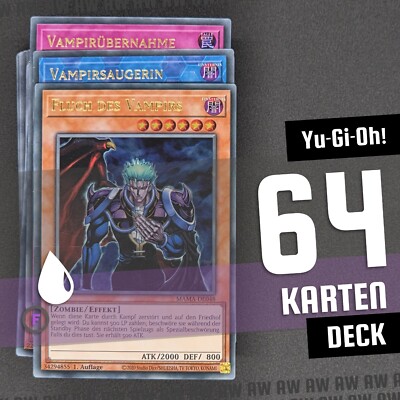 Yugioh! - Vampir Deck - Spielbereit - blutrünstig - Original & Komplett Deutsch!
