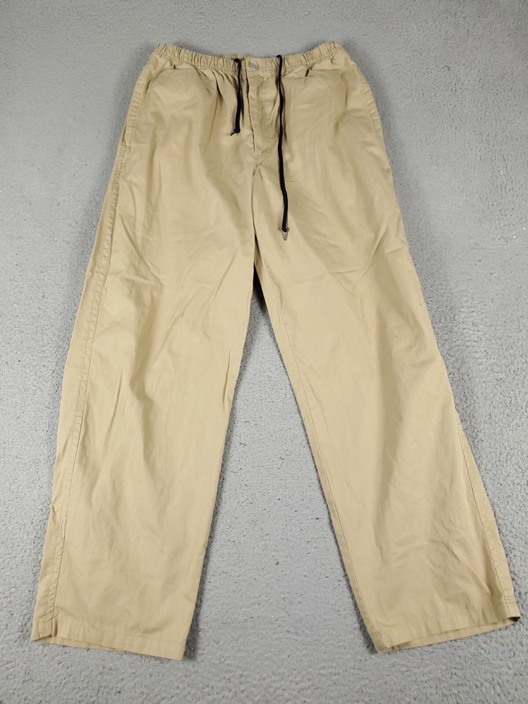 Nautica Mens Medium Stretch Chino Pants with Lace Tie Waist
