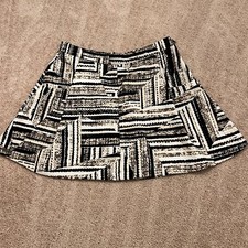 A.N.A. Petites. PL. Short Abstract A-line Skirt. Pockets. Elastic back. B32