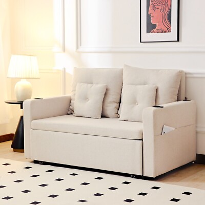 Redlife Convertible Comfy Sleeper Sofa 3-in-1 Pull Out Bed Sofa Loveseat Couch