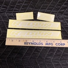 REDLINE DECAL FRAME AND FORK SET Heat Treated Chromoly 7.5  x1.25  WHITE