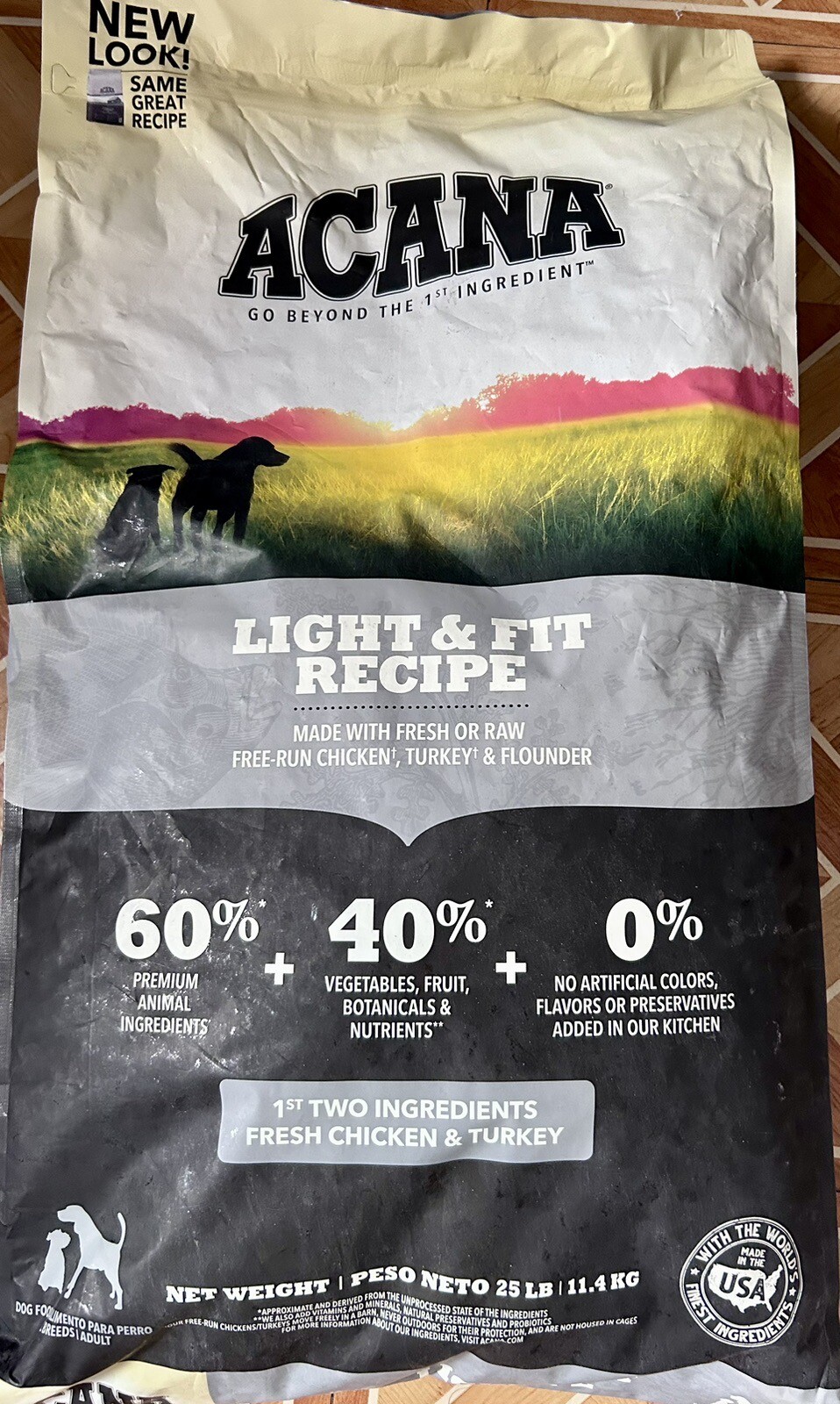 ACANA Red Meat Recipe Grain-Free Dry Dog Food, 25 lb , NEW