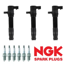 6 Ignition Coil & 6 NGK Spark Plug for 2003-2005 Land Rover Freelander UF534