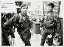 Press Photo Air Force Pilots Captains Richard Francis and Carl Hendirckson