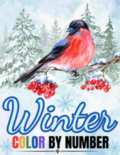 Winter - Color by Number - Coloring Book for Adults: Large Print Color by Number