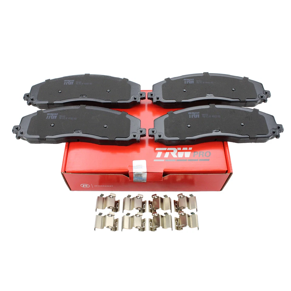 Juego de pastillas de freno metálicas delanteras ranuradas TRW Pro para Ford F-250 F-350 Super Duty Foto 3 de 4