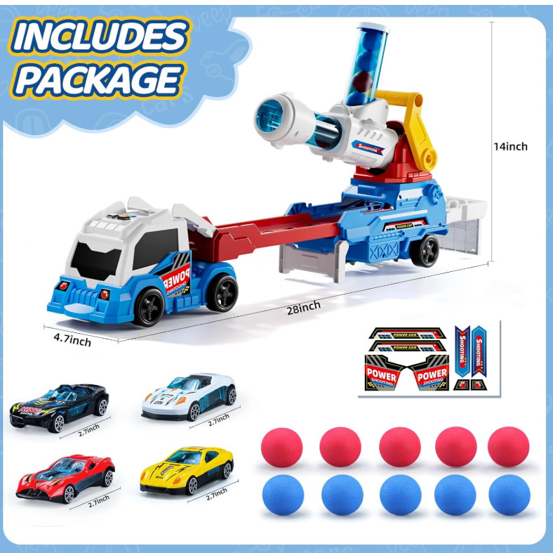 Boy Toys Age 3 4 5 6 Year Old Boy Gifts for Kids Gifts Toy Trucks with Light & S