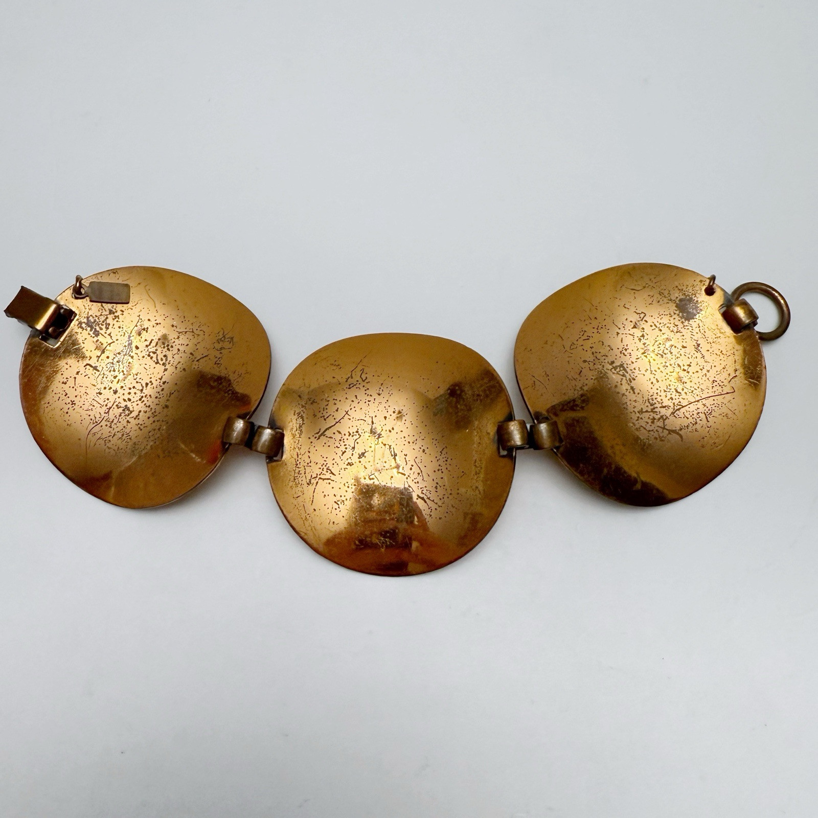 Vintage Copper Cursive Monogram Large Medallion C… - image 8