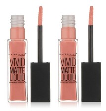 Paquete de 2 lápices labiales líquidos mate Maybelline Color Sensational Vivid-10 NUDE FLUSH