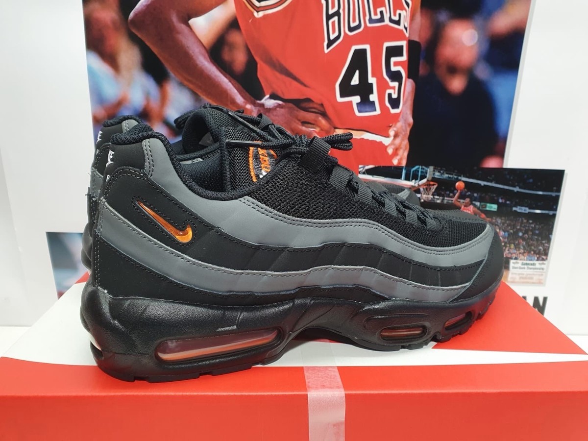 Nike Air Max 95 Black Grey Safety Orange Men's UK 11 EUR 46