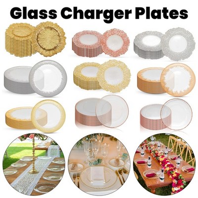 Glas Ladeteller für Hochzeiten Weihnachten Event Party Deko Xmas 2025