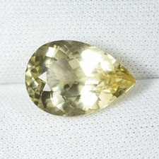 5.64 ct SHIMMERING UNHEATED 100% NATURAL YELLOW TOPAZ  Pear  See Vdo  5565 YEL