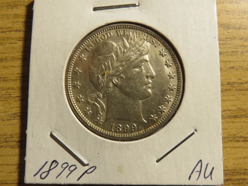 1899 P  AU BARBER HALF DOLLAR