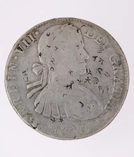 1810 Mexico 8 Reales Mexico Mint Chopmarks (B3024)