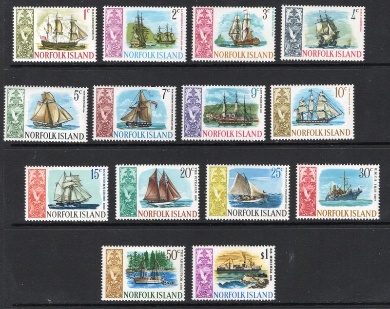 Norfolk Island - SG# 77 - 90 MNH - Ships         /          Lot 0526007