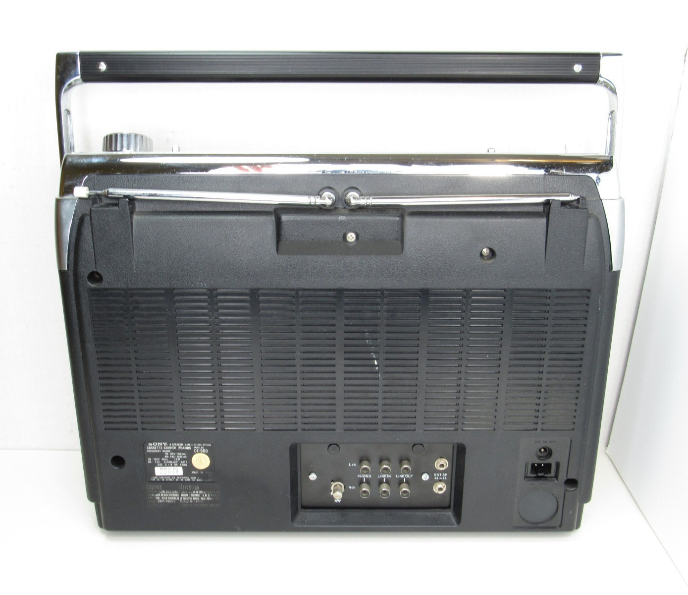 RARE Vtg SONY Boombox Radio AM/FM Cassette Player Recorder CF-580 Portable WORKS