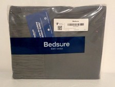 Bedsure Queen Sheet Set - 4 Pieces Soft Queen Size Sheets Microfiber Dark Grey
