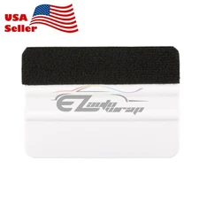 4" White Felt Edge Squeegee Scraper Vinyl Wrap Decal Sticker Application Tool
