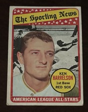 1969 Topps #417 Ken Harrelson Sporting News All Star Baseball Card Red Sox