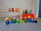 Vintage Fisher Price Wood/Plastic Little People Lot of 17 Characters