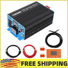 1000W Pure Sine Wave Inverter 12v DC to 120v AC Converter W/2.1a USB Port for RV