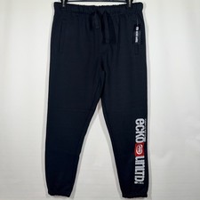 Ecko Unltd Mens Size Medium Fleece Jogger Sweat Pants Black Drawstring New