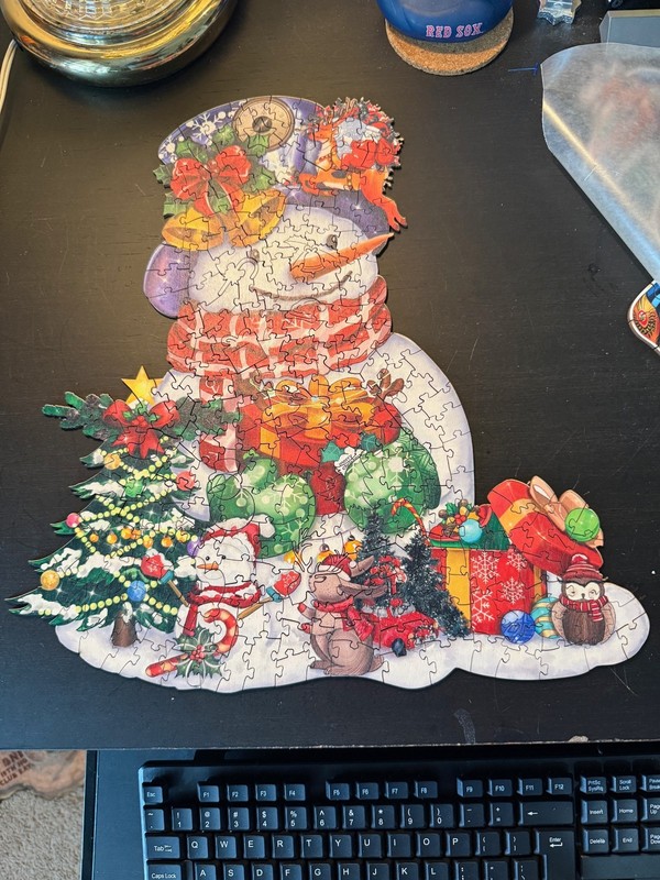 Wooden Puzzle Christmas Snowman