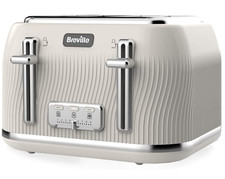 Breville 4 Slice Toaster VTT891 High Lift Wide Slots 3000W Cream Toaster