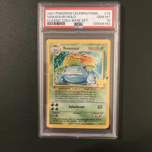 2021 Pokemon Venusaur Holographic PSA 10 Gem Mint #15 Celebrations Classic