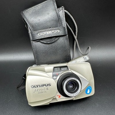 Olympus MJU II Zoom 115 All Weather 35mm Film Camera Tested + Case