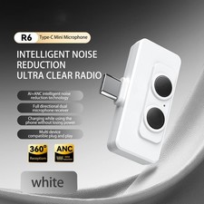 AI Noise Cancellation Clear HiFI Plug Play USB-C Microphone Mic for Phone Live