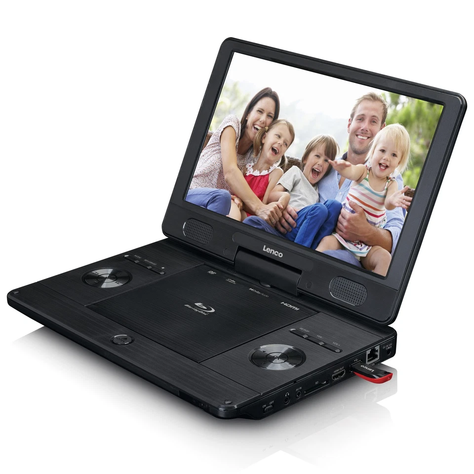 Lenco BRP-1150BK - Tragbarer 11,5" Blu-ray - DVD-Player mit USB und SD, schwarz - Bild 2 von 3