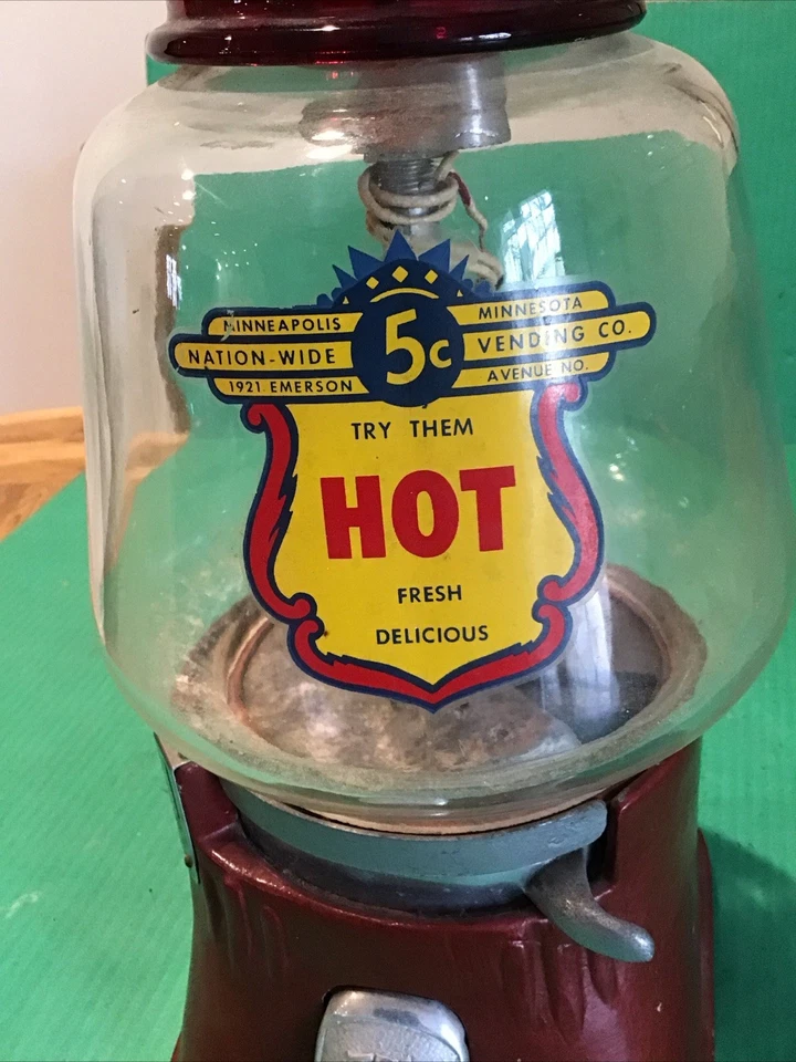 Торговый автомат Minneapolis Regal Hot Peanuts антикварный для восстановления БЕЗ КЛЮЧА без шнура - Изображение 2 из 4