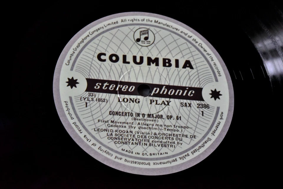 AUDIOPHILE TESTAMENT COLUMBIA SAX 2386 UK  BEETHOVEN Violin Cto Leonid KOGAN NEW - Image 3 of 3